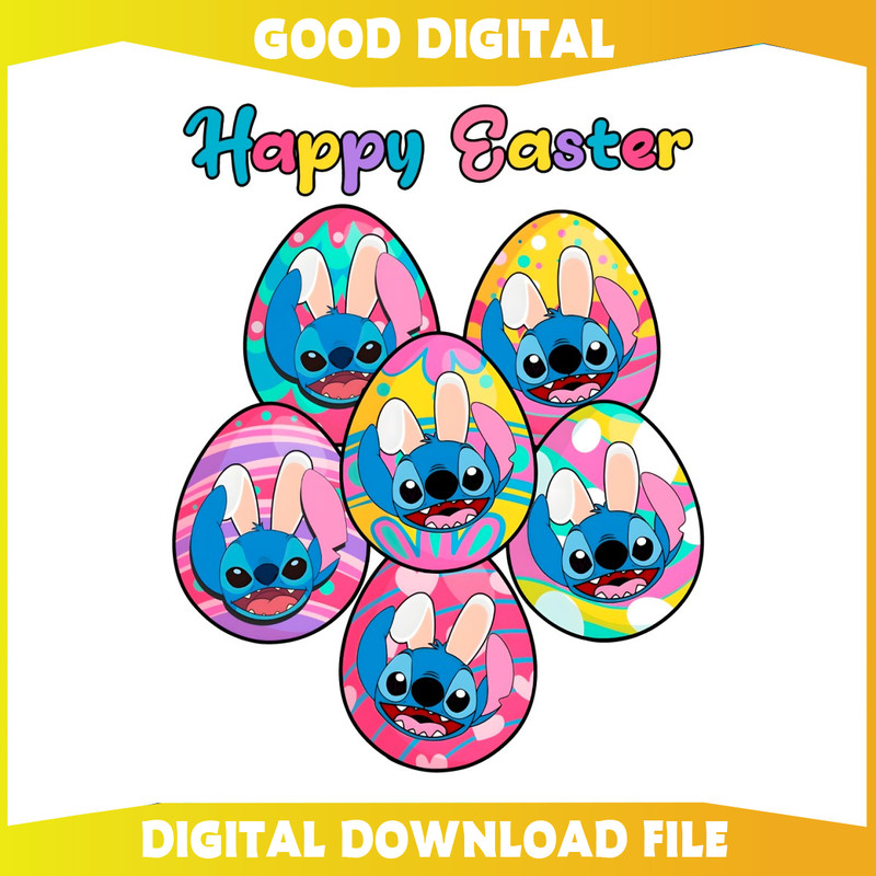 Disney Stitch Happy Easter Eggs PNG.jpg