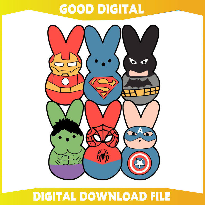 Funny Easter Day Super Heroes SVG.jpg