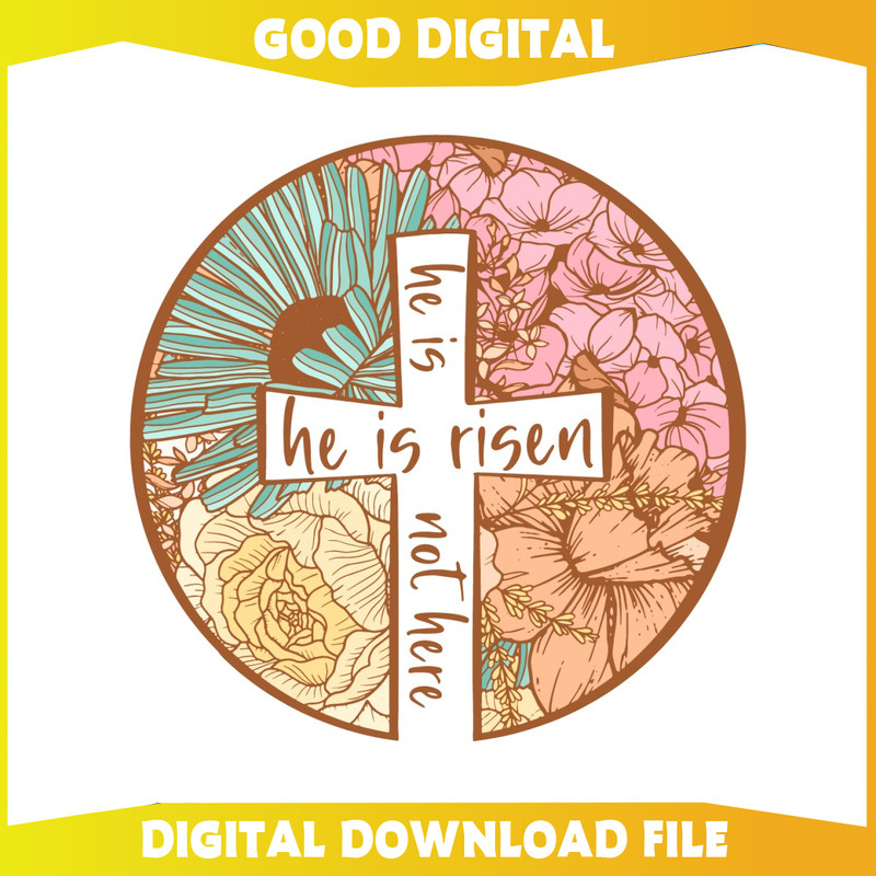 He Is Risen Floral Christian SVG.jpg