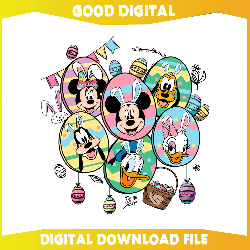 Mickey Friends With Bunny Ears Easter Eggs SVG.jpg