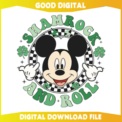 mickey shamrock and roll patricks day svg876