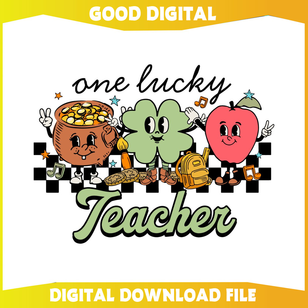 One Lucky Teacher Shamrock Patricks Day SVG.jpg