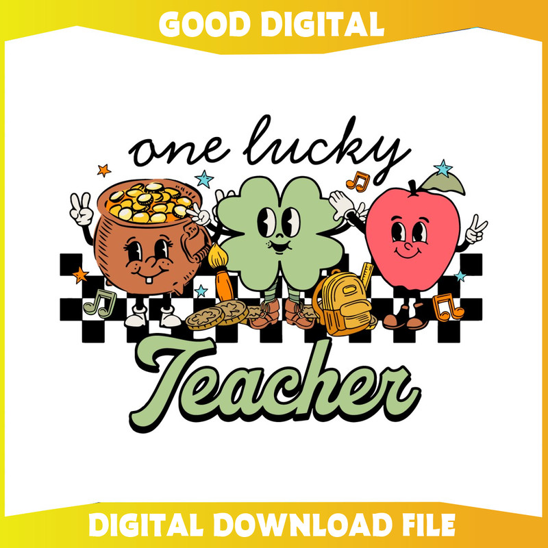 One Lucky Teacher Shamrock Patricks Day SVG.jpg