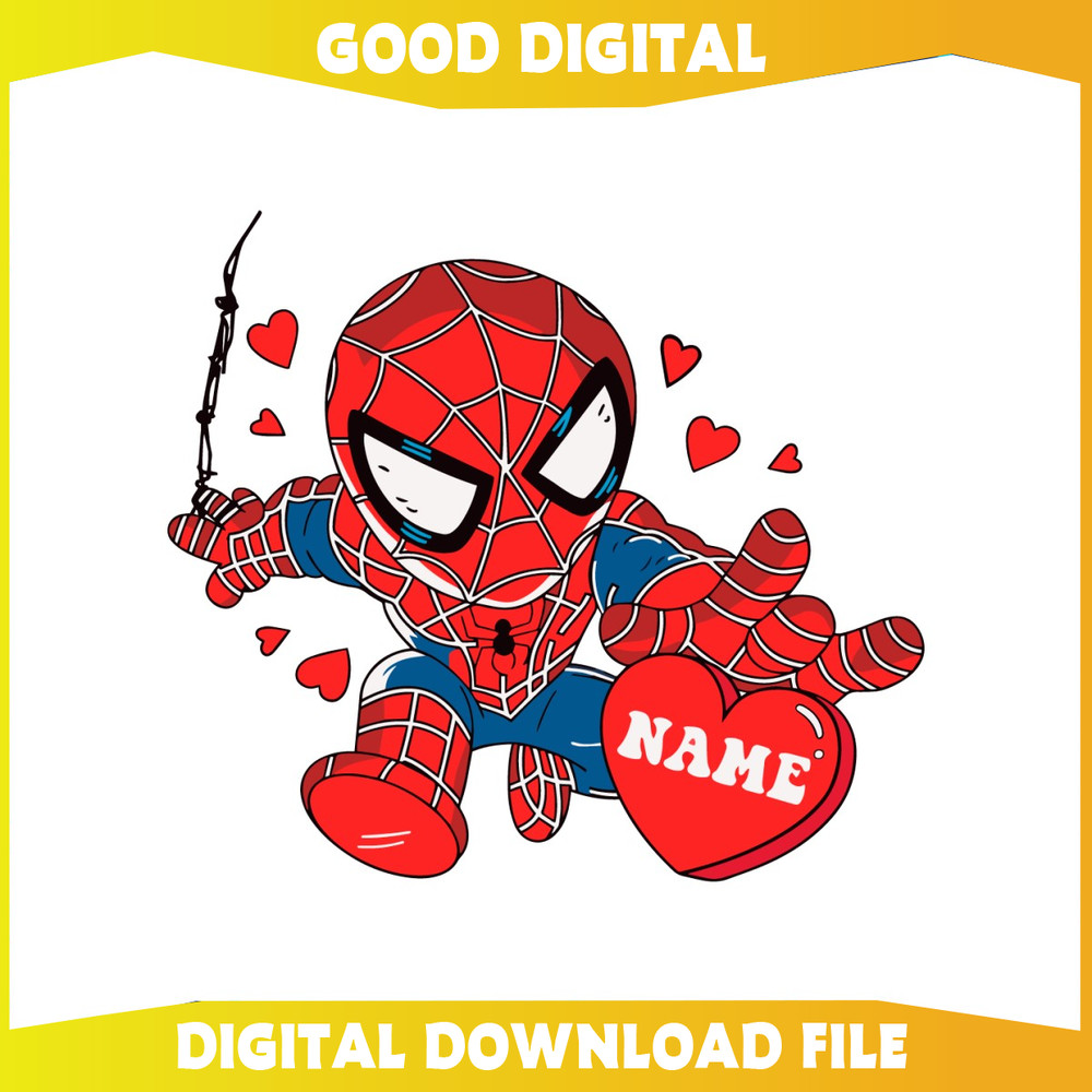 Personalized Spiderman Love Valentine SVG.jpg