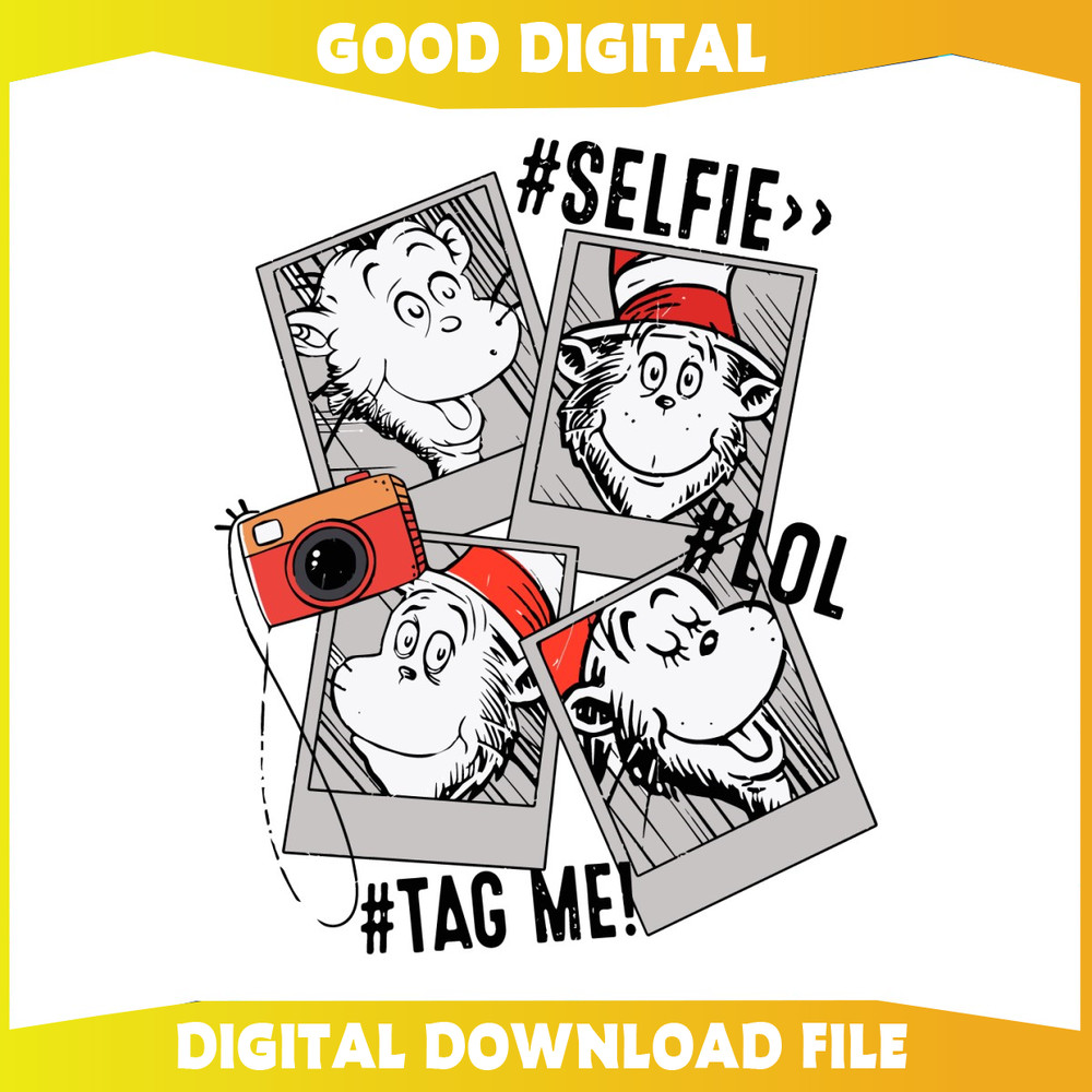 Photograph Cat In The Hat Selfie SVG.jpg