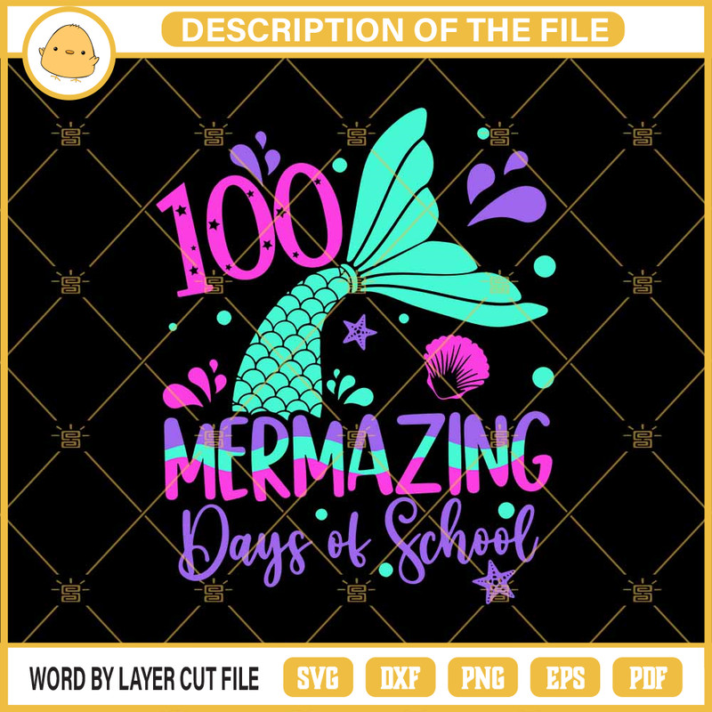 100 Mermazing Days Of School SVG, Mermaid SVG.jpg