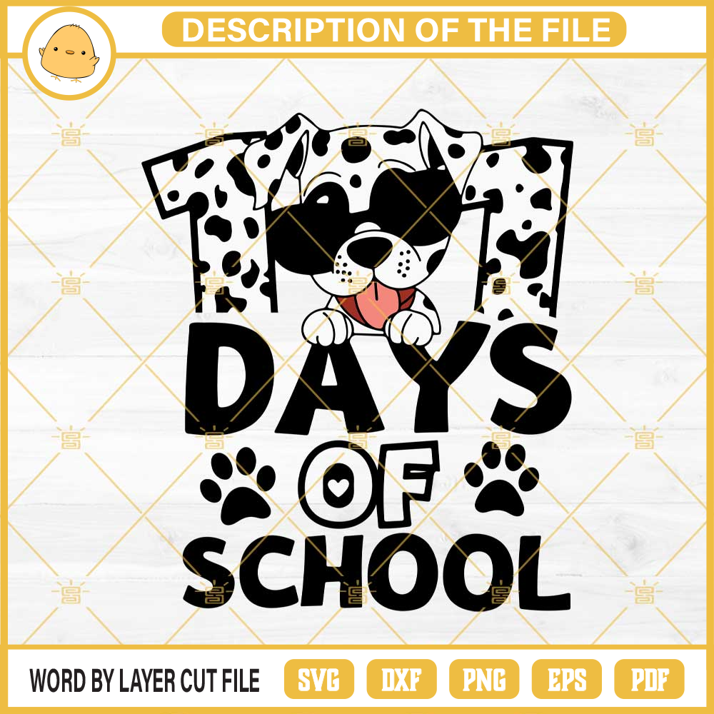 101 Days Of School Dalmatians Dogs SVG PNG EPS DXF File.jpg