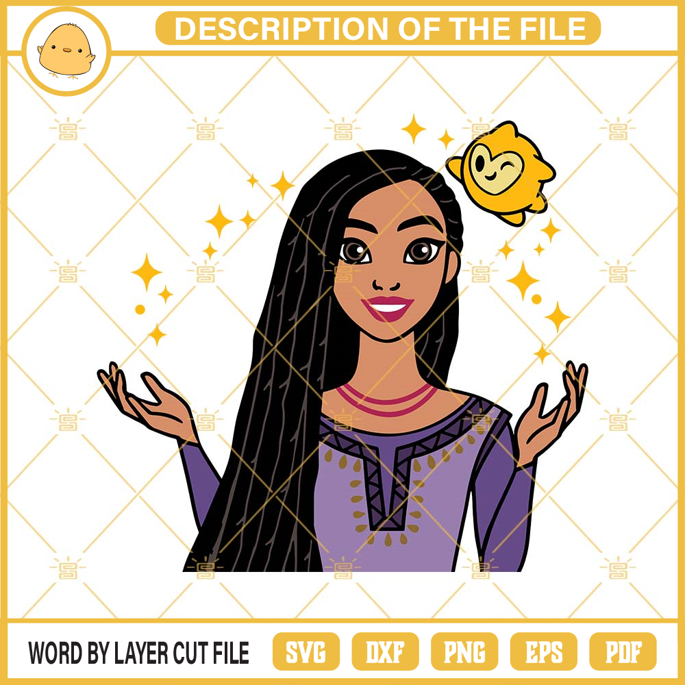 Asha Disney Wish SVG, Wish Movie SVG, Asha SVG.jpg