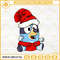 Baby Bluey Santa Hat PNG, Bluey Christmas PNG Design File.jpg