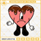 Bad Bunny Chocolate Heart SVG, Bad Bunny Valentine SVG PNG EPS DXF File.jpg