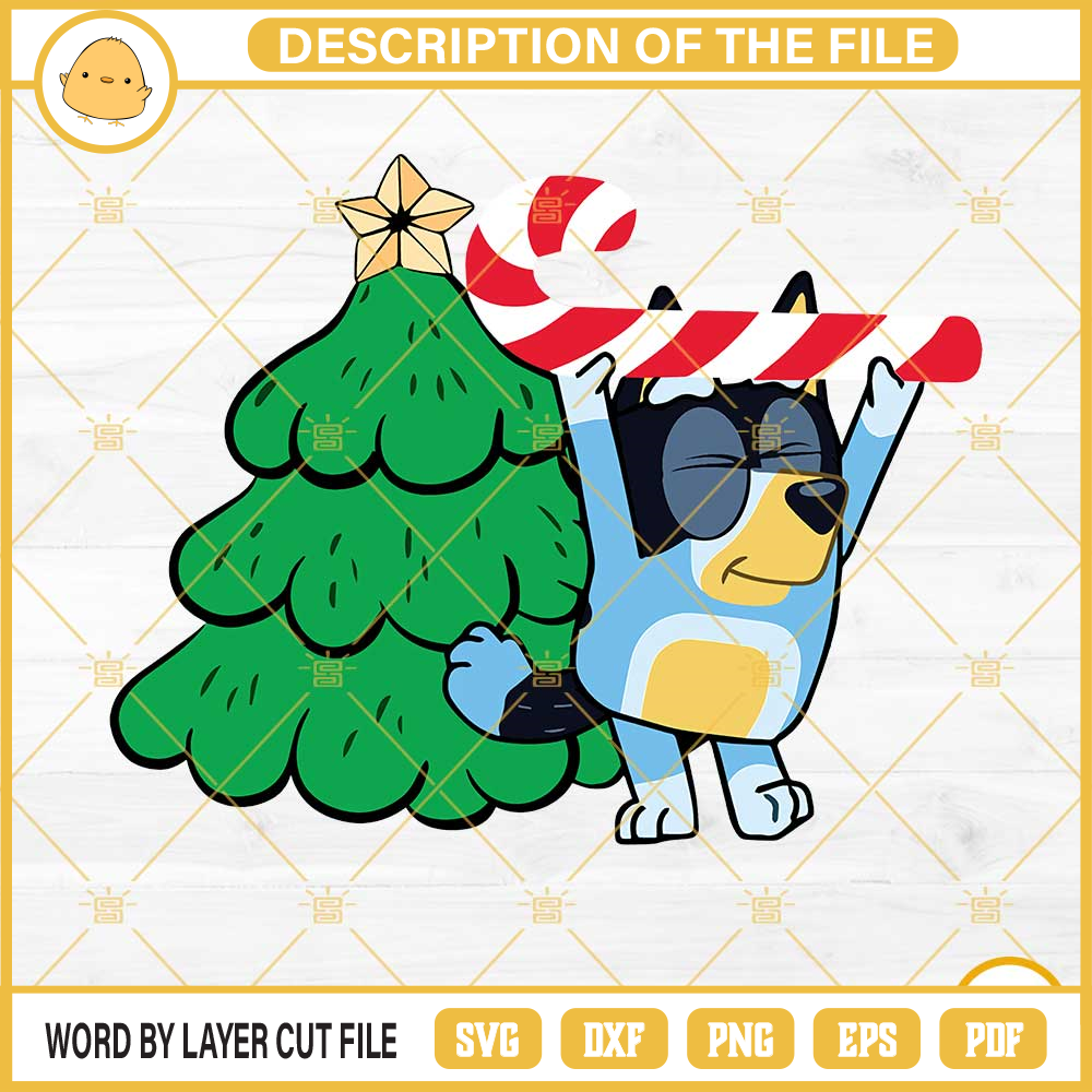 Bluey Christmas Tree PNG, Bluey Christmas PNG Designs File.jpg