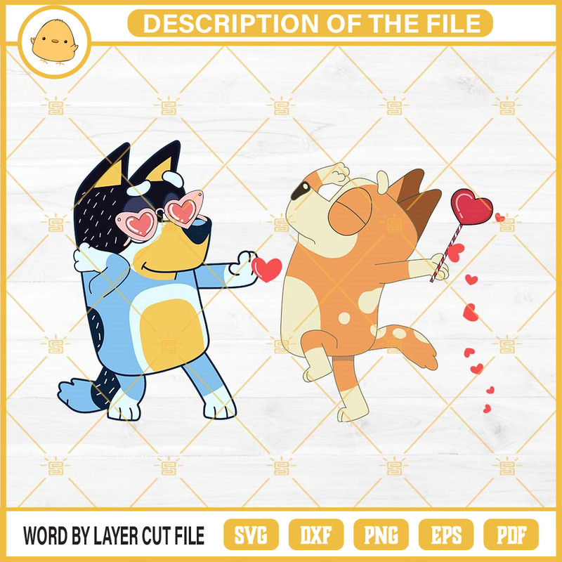 Bluey Mom & Dad Valentine's Day SVG, Bluey Valentine SVG, Bandit Heeler SVG, Chilli Heeler SVG.jpg