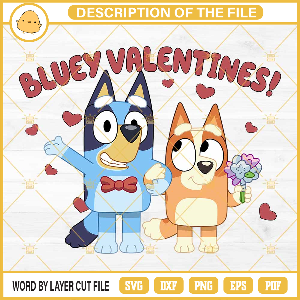 Bluey Valentines SVG, Bluey and Bingo SVG PNG Cut Files.jpg