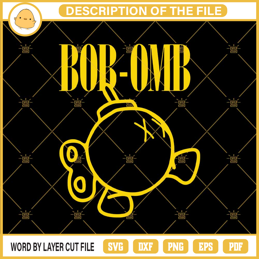 Bob-omb SVG, Super Mario SVG PNG EPS DXF File.jpg