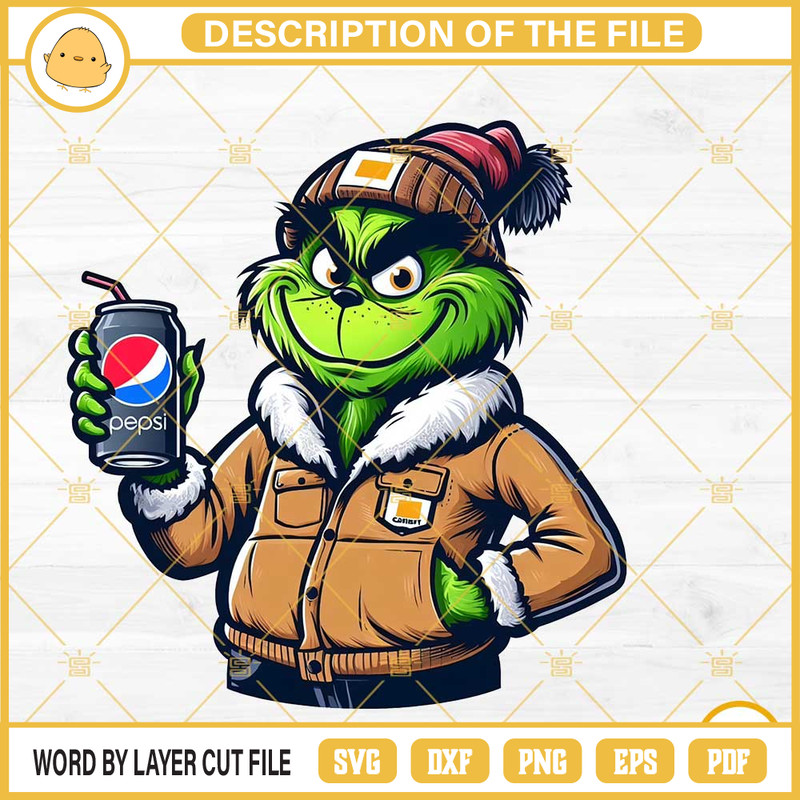 Carhartt Grinch With Pepsi PNG, Grinch Pepsi PNG Files.jpg