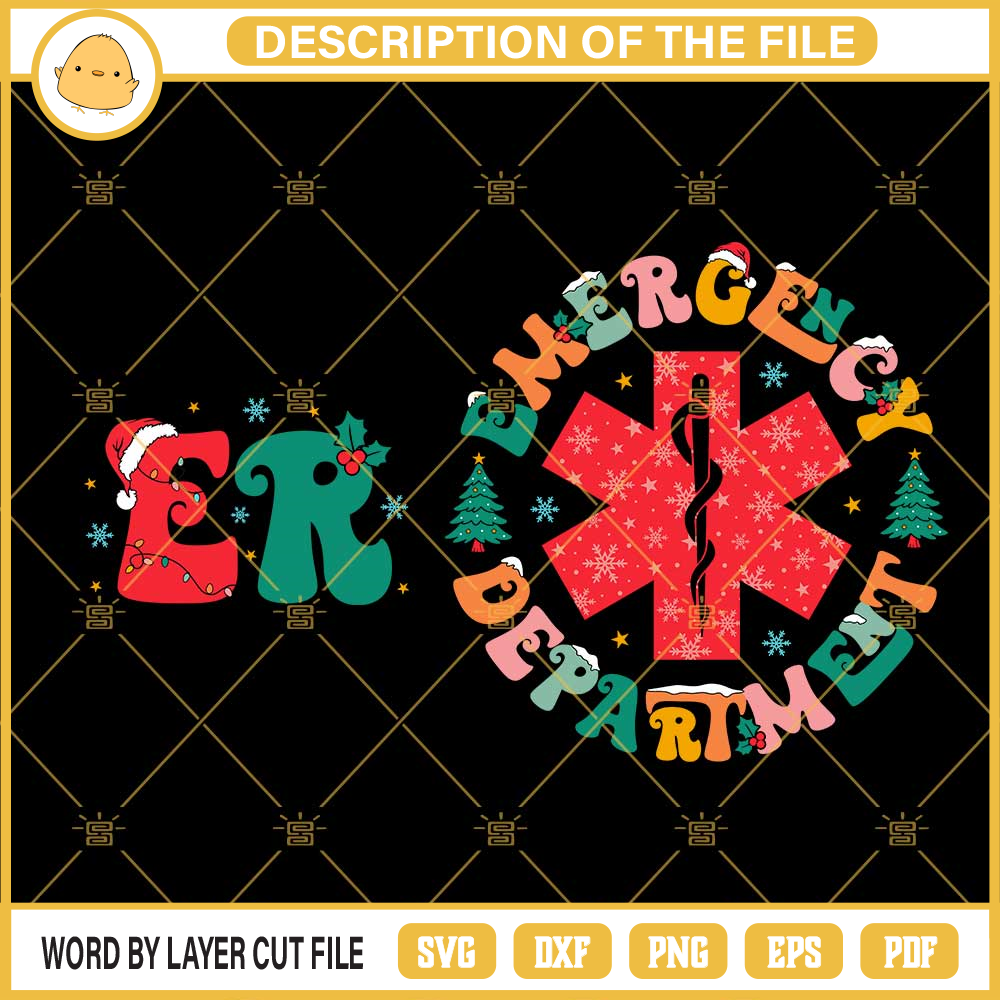 Christmas Emergency Department SVG, Emergency Nurse Svg.jpg