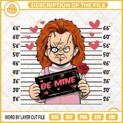 chucky valentine png, be mine chucky png, horror valentine png designs331