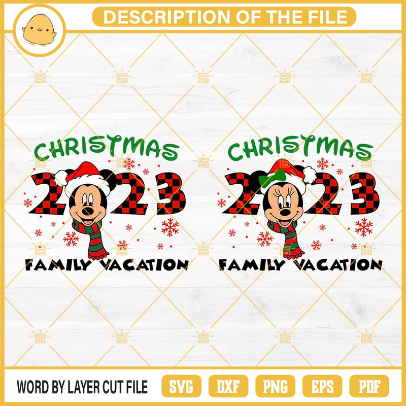 Disney Christmas 2023 Family Vacation SVG Bundle, Mickey Minnie Mouse Christmas SVG, Merry Christmas 2023 SVG.jpg