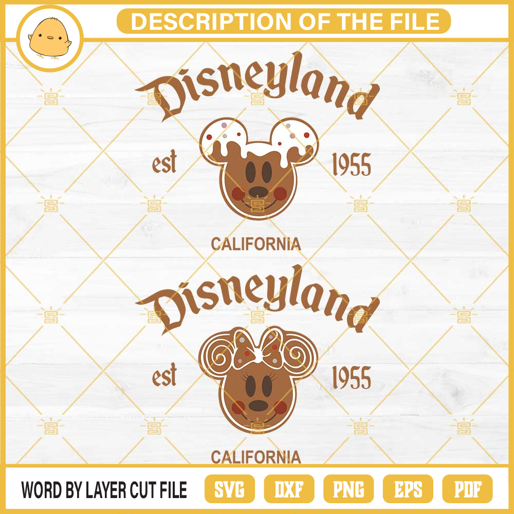 Disneyland Est 1955 California SVG, Mickey And Minnie Gingerbread Man Christmas SVG Bundle.jpg