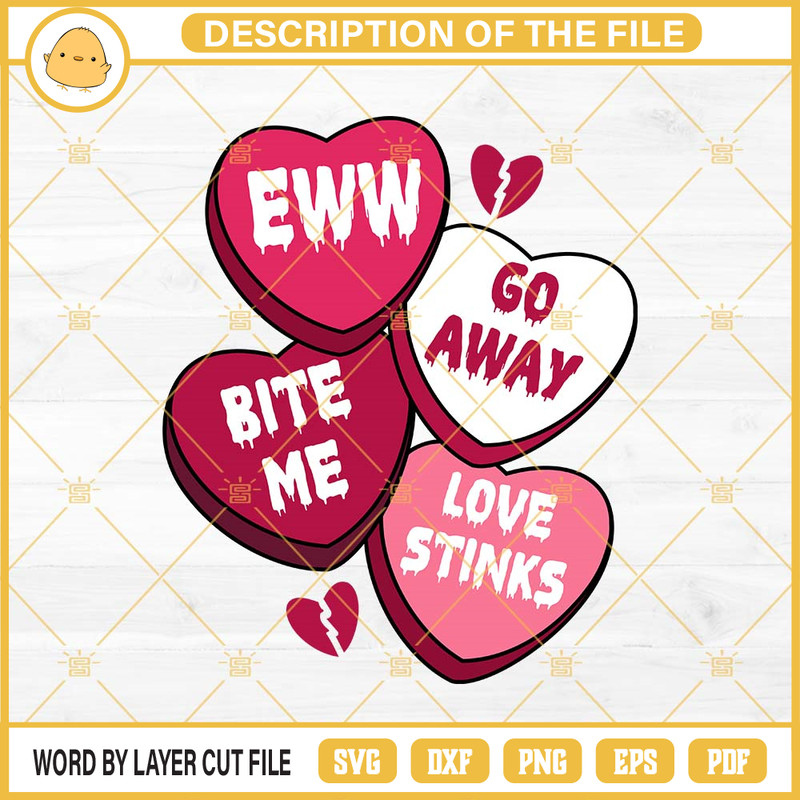 Eww Go Away Bite Me Love Stinks SVG, Heart Valentine SVG PNG EPS DXF File.jpg