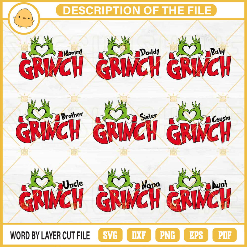 Family Grinch SVG Bundle, Grinch Heart Hand SVG, Grinch Family Christmas SVG PNG Files.jpg