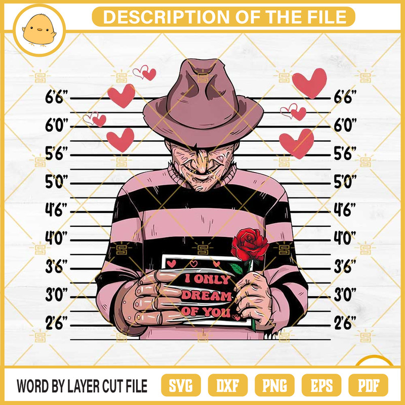 Freddy Krueger Valentine PNG, Horror Valentine PNG Designs.jpg