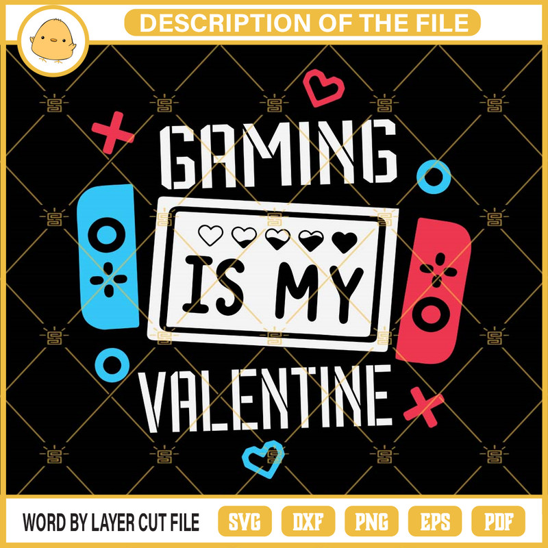 Gaming Is My Valentine SVG, Nitendo Couple Valentine SVG PNG EPS DXF File.jpg