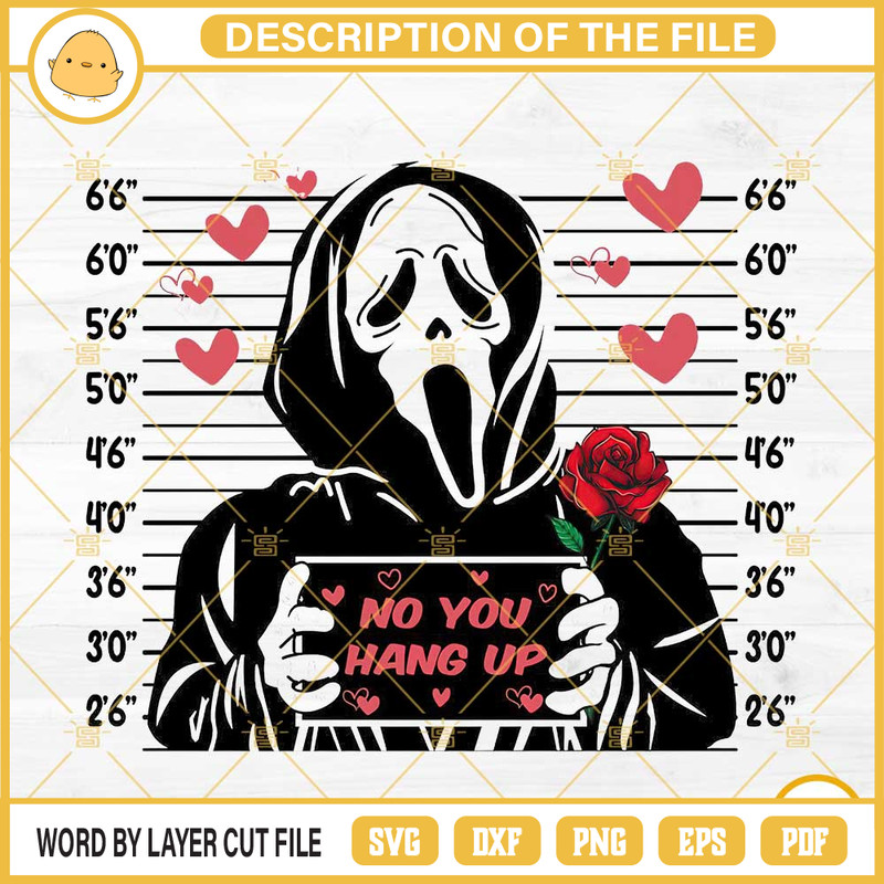 Ghostface Valentine PNG, Horror Valentine PNG Designs.jpg
