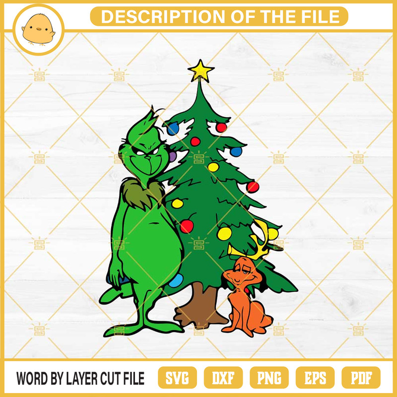 Grinch And Max Dog SVG, Grinch Christmas Tree SVG PNG Files.jpg