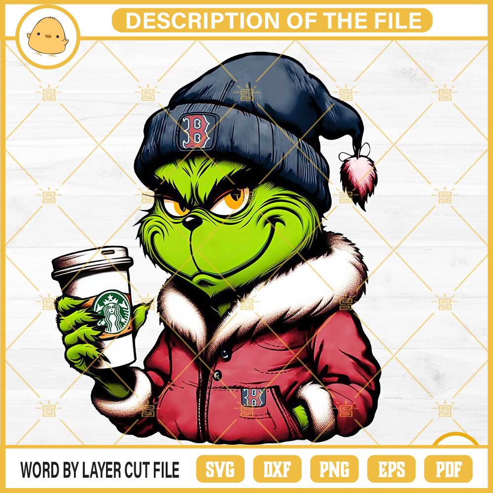Grinch Boston Red Sox Baseball Drink Starbucks PNG.jpg