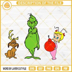 grinch cindy lou who and max dog svg, grinch svg, cindy lou who svg, max dog svg537