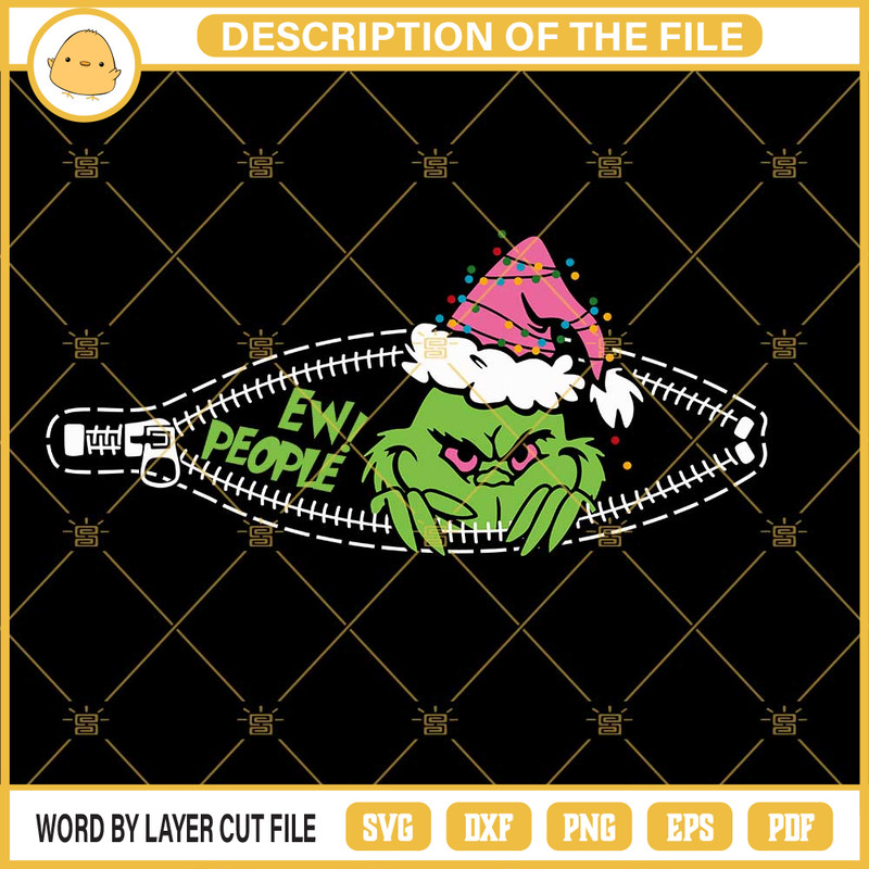 Grinch Ew People SVG, Pink Grinch SVG, Grinch Christmas SVG PNG Files.jpg
