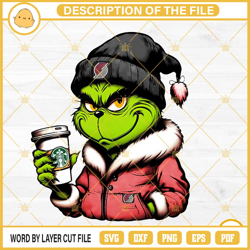 Grinch Portland Trail Blazers Drink Starbucks PNG.jpg