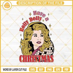 have a holly dolly christmas svg, dolly parton disco ball christmas svg677