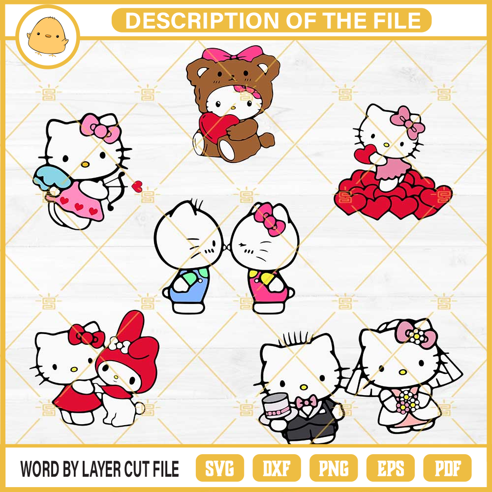 Hello Kitty Valentine Bundle SVG, Hello Kitty And My Melody SVG PNG DXF EPS.jpg