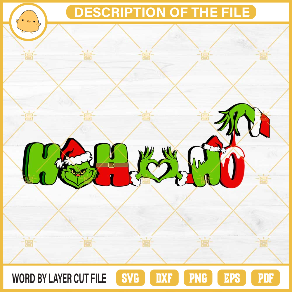 Ho Ho Ho Grinch Christmas SVG, Grinch Hand Heart SVG, Grinch Face SVG.jpg