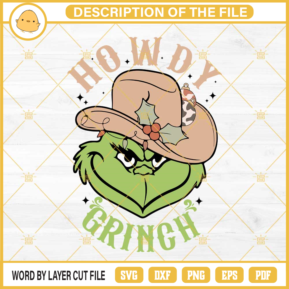 Howdy Grinch Cowboys SVG, Grinch Christmas SVG PNG DXF EPS.jpg