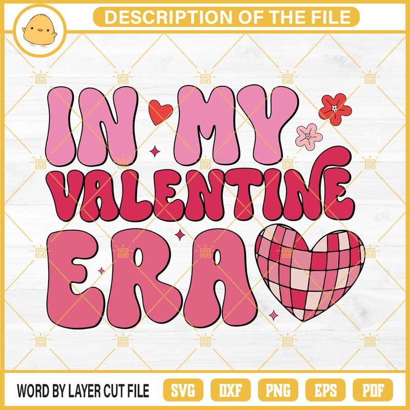 In My Valentine Era SVG, Taylor Swift Disco Ball Heart Valentine SVG PNG EPS DXF File.jpg