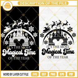 its the most magical time of the year disney castle svg, disney merry christmas 862