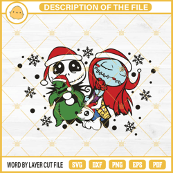 jack and sally santa claus christmas svg, oogie boogie christmas svg png eps dxf865