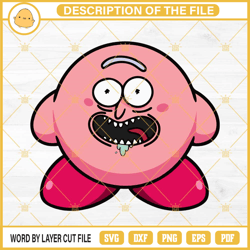 kirby pickle rick svg, rick and morty svg png eps dxf file932