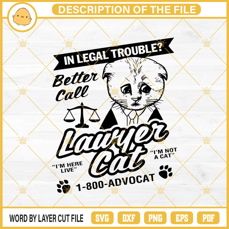 Lawyer Cat SVG, Cat Funny SVG PNG EPS DXF File.jpg