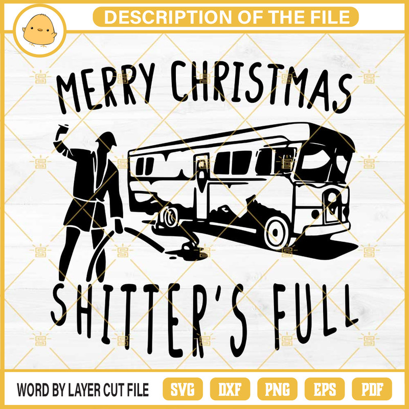 Merry Christmas Shitter's Full SVG PNG, National Lampoon's Christmas Vacation SVG Cut Files.jpg