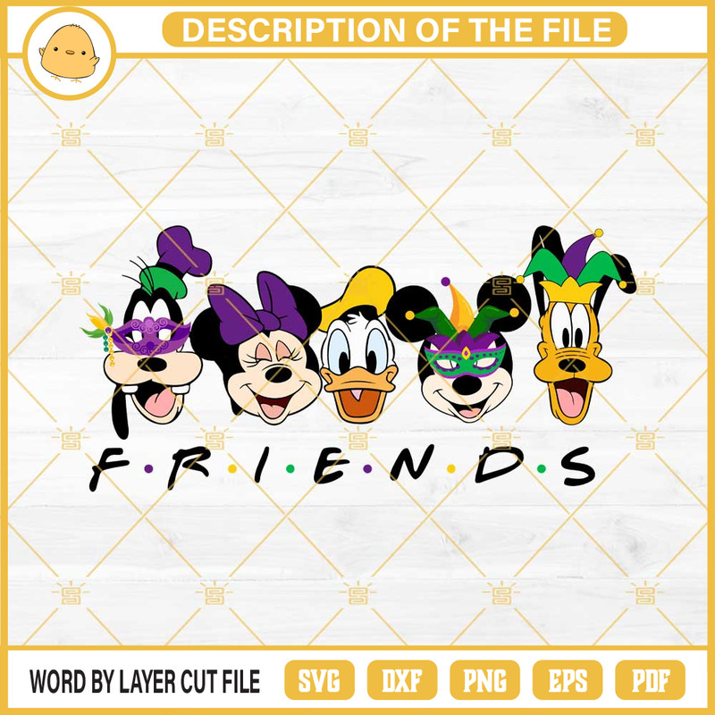 Mickey And Friends Mardi Gras SVG, Disney Mardi Gras SVG PNG EPS DXF File.jpg