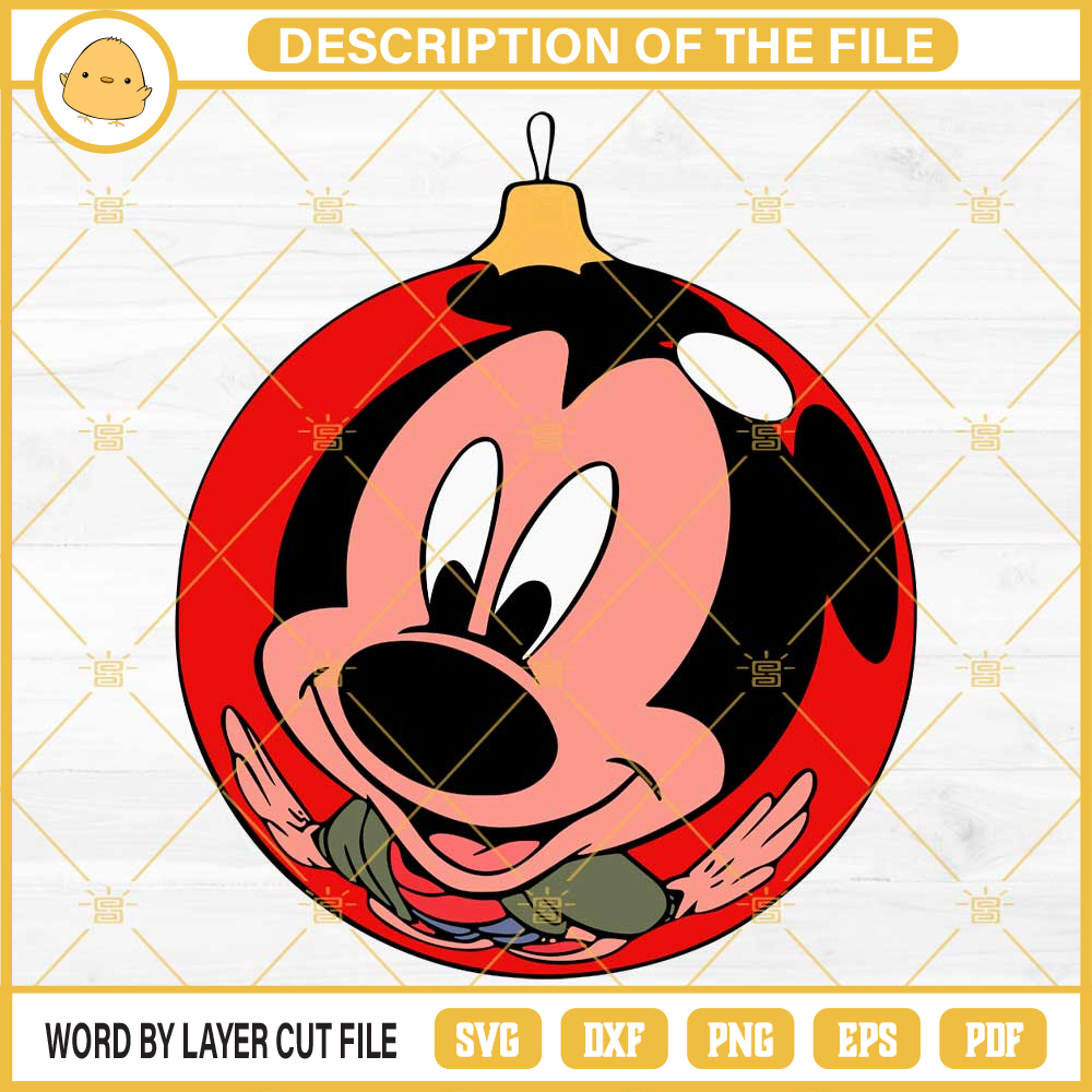Mickey Christmas Ball SVG, Disney Christmas SVG PNG EPS DXF.jpg