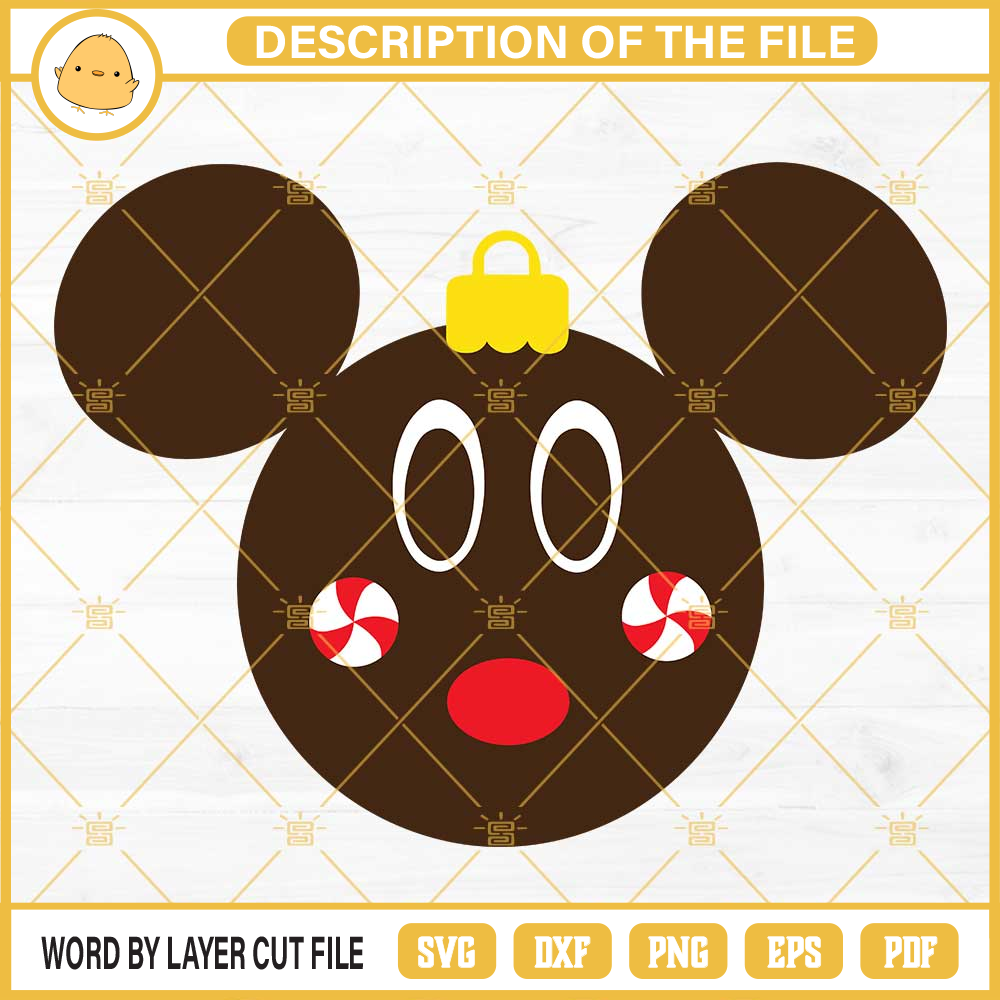Mickey Christmas Ornament SVG, Disney Christmas SVG PNG DXF EPS.jpg