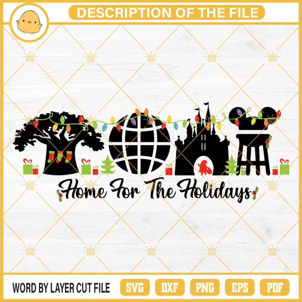 Mickey Home For The Holidays SVG, Disney Christmas SVG EPS PNG DXF.jpg