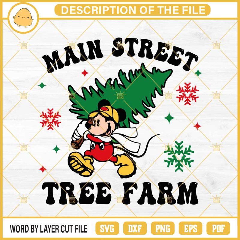 Mickey Main Street Tree Farm SVG, Mickey And Christmas Tree SVG PNG EPS DXF File.jpg