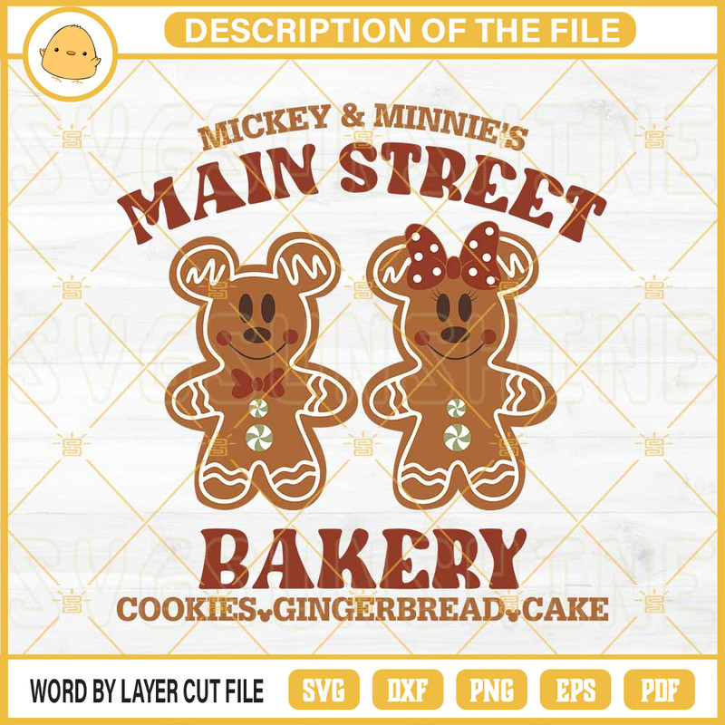 Mickey Minnie Gingerbread Man SVG, Mickey Minnie Main Street Bakery Christmas SVG PNG Files.jpg