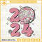 New Year 2024 SVG, Smile Face Disco Ball Happy New Year 2024 SVG PNG EPS DXF.jpg